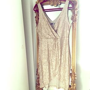 Gold sequin dress